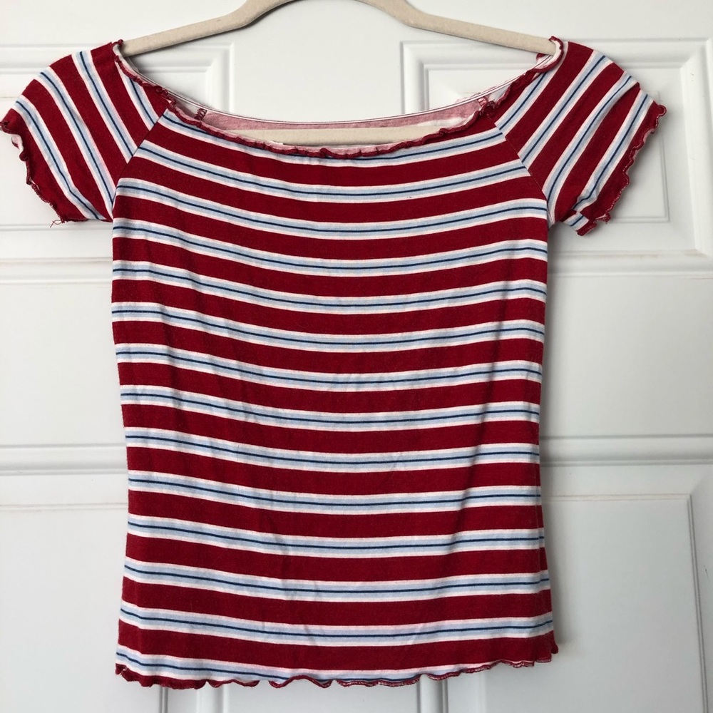 Pacsun Stripped Off The Shoulder Top